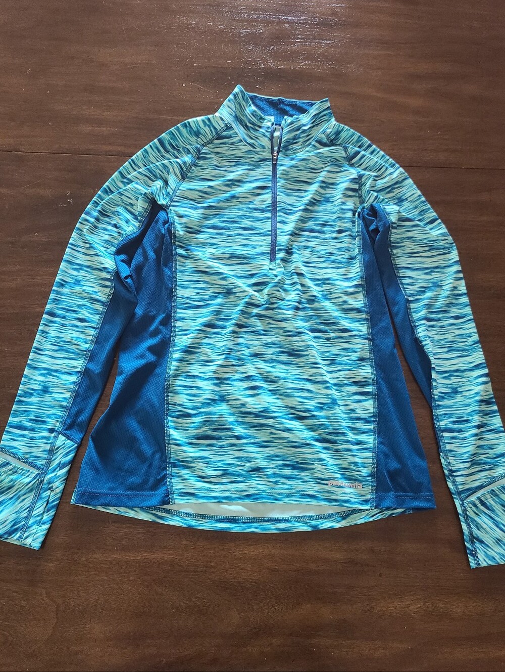 Patagonia Womens Long Sleeve Quarter Zip Pullover All Weather Blue Medium